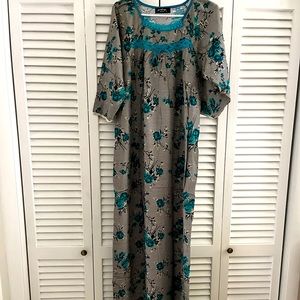 New teal, beige, black kaftan abaya jilbab dress